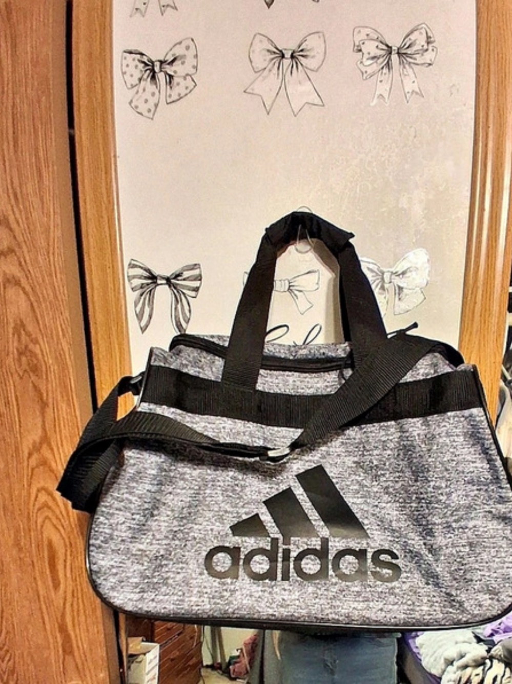 adidas Gray & Black Gym/Travel Bag